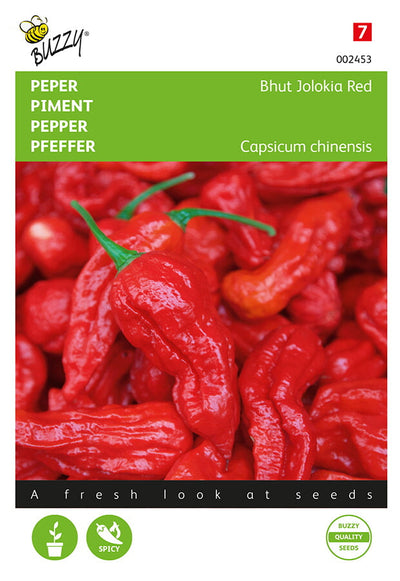 Hot Pepper - Bhut Jolokia Red - 10 Seeds