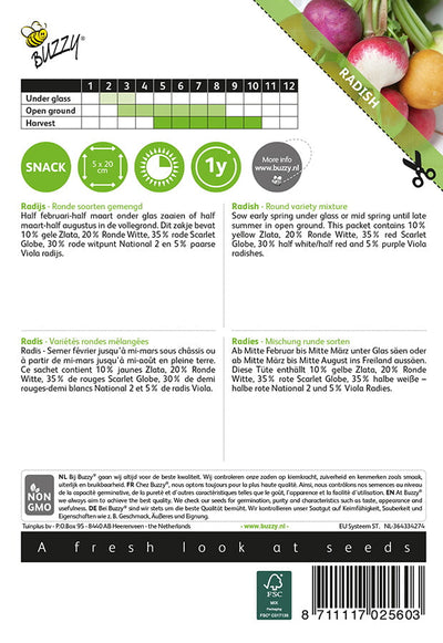 Radish - Round Mixed - 10g