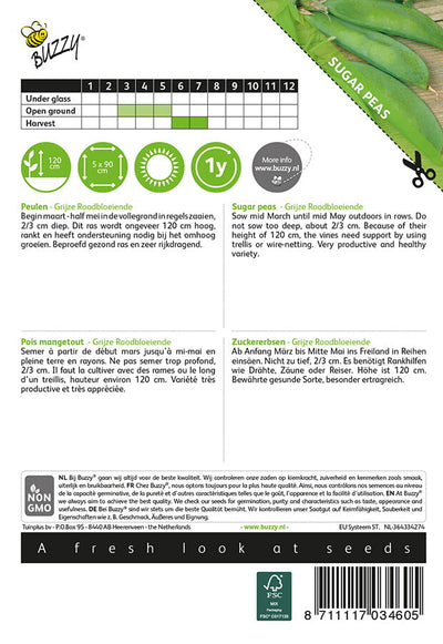Zuckererbsen - Grijze Roodbloeiende - 30g