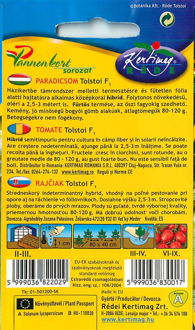 Tomate - Tolstoi F1 Hybride - 20 Graines