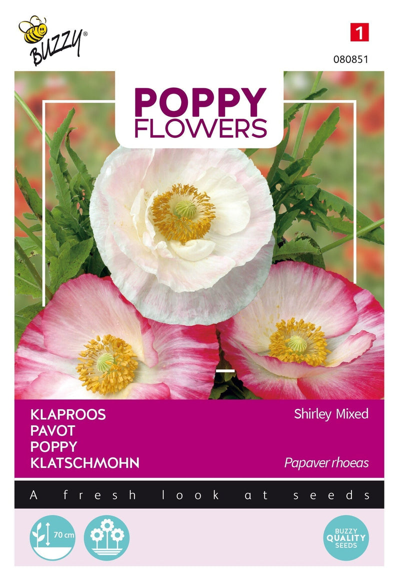 Poppy Flowers - Shirley Mixed - 1g