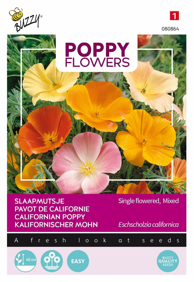 Poppy Flowers - Single Californian Poppy - 1g