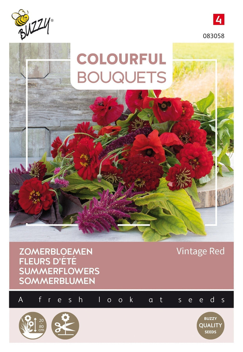 Zomerbloemen - Vintage Rood - 5g