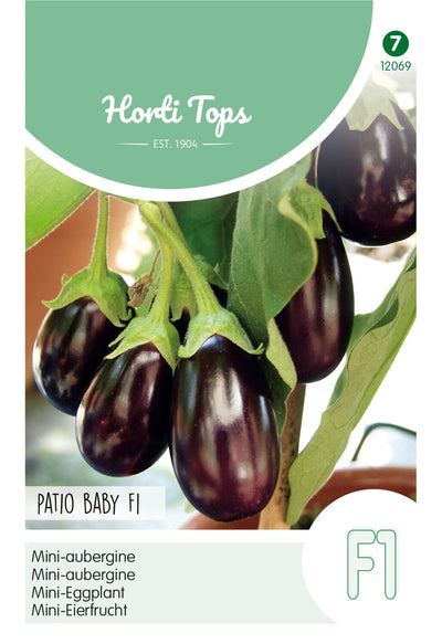 Mini Eggplant - Patio Baby F1 - 10 Seeds