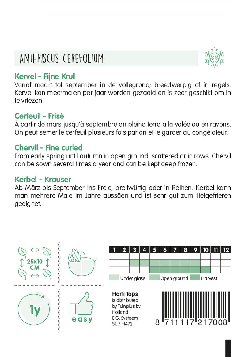 Kervel - Fijne Krul - 10g