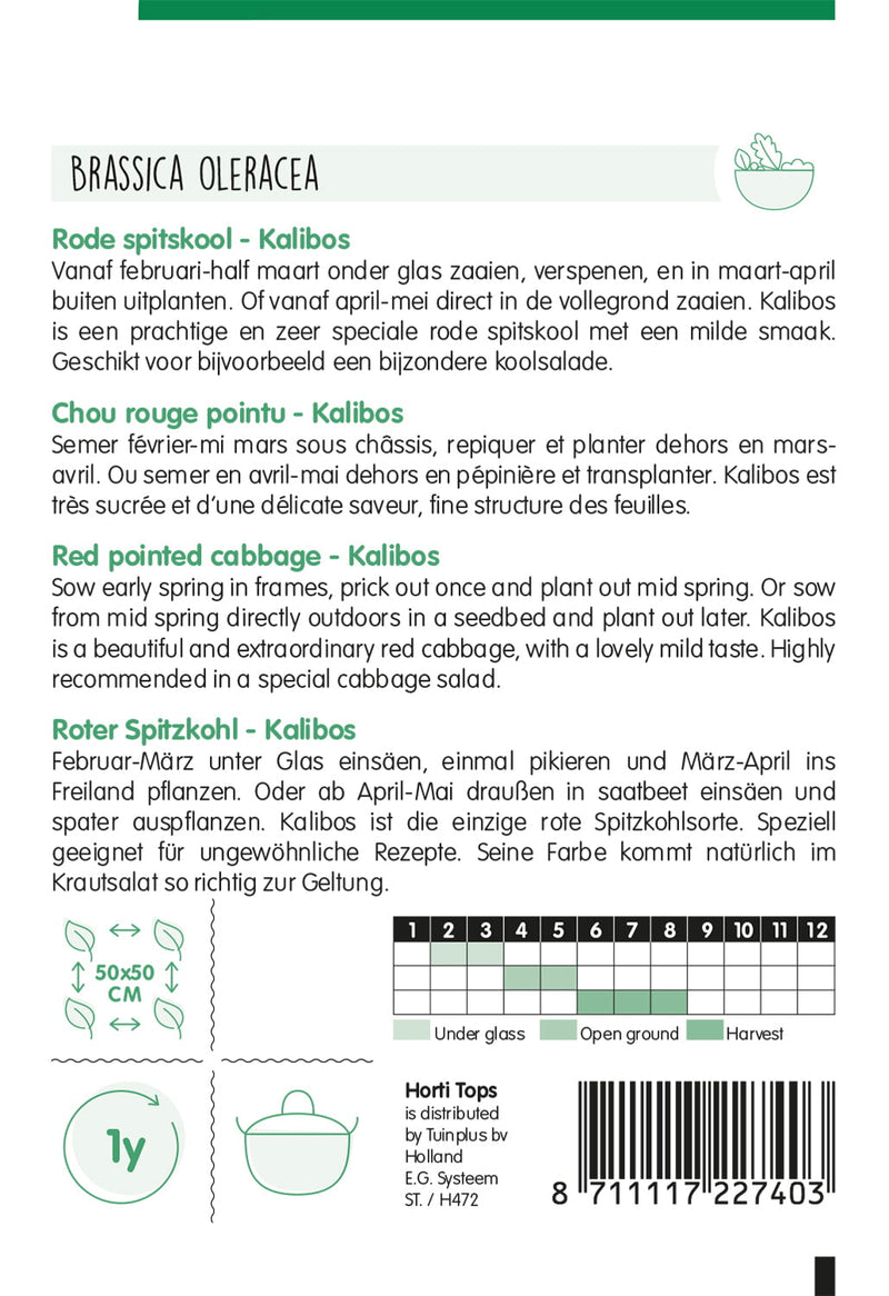 Roter Spitzkohl - Kalibos - 1g