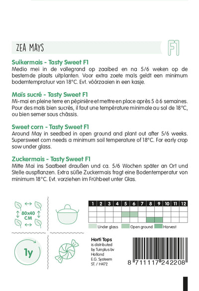 Suikermaïs - Lekker Zoet F1 - 10g