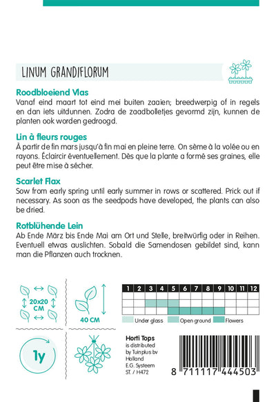 Rotblühende Lein – 1,5 g