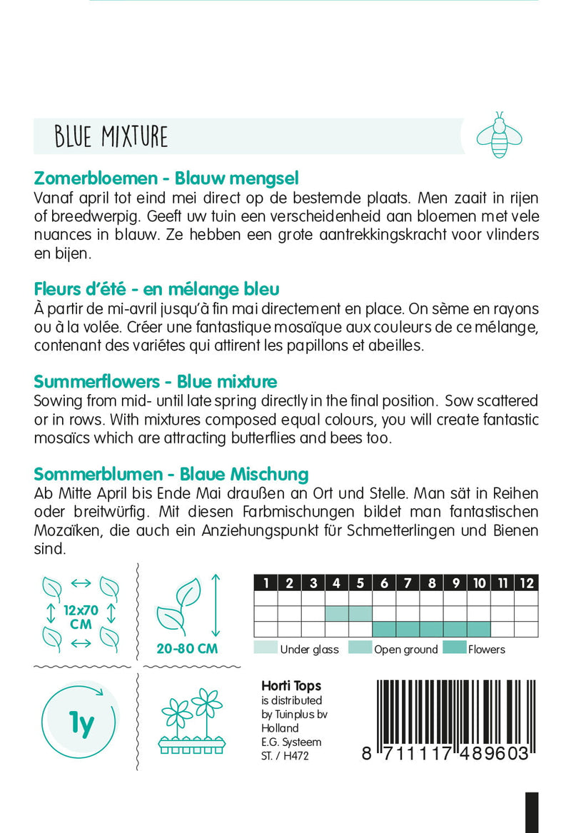 Sommerblumen - Mischung aus Blautönen - 2g