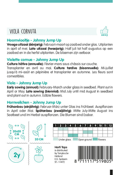 Viola del pensiero - Johnny Jump Up - 0,3g