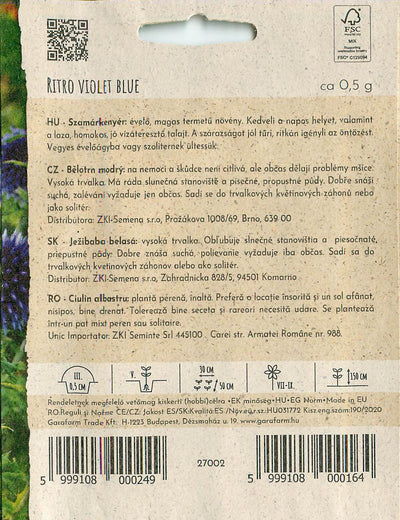 Southern Globethistle - Ritro Violet Blue - 0,5g