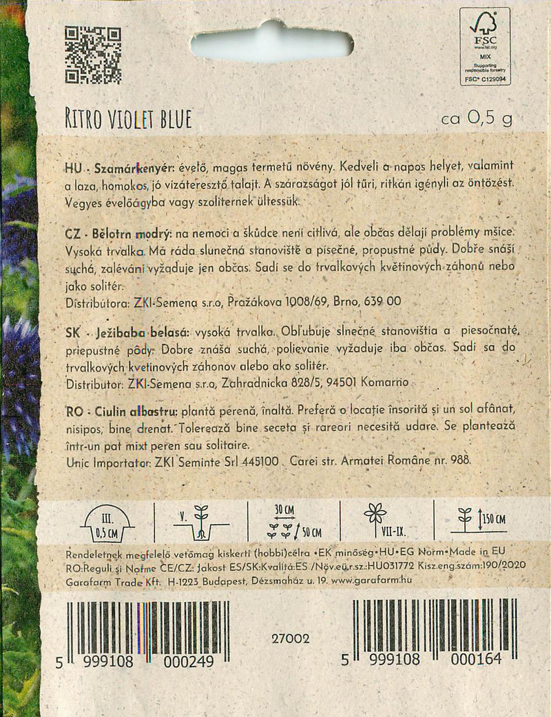 Kugeldistel  - Ritro Violet Blue - 0,5g