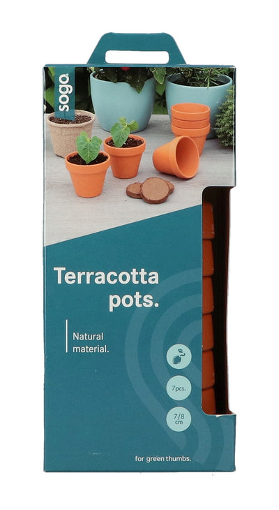 Terracotta Pots - 7/8 cm - 7 pcs