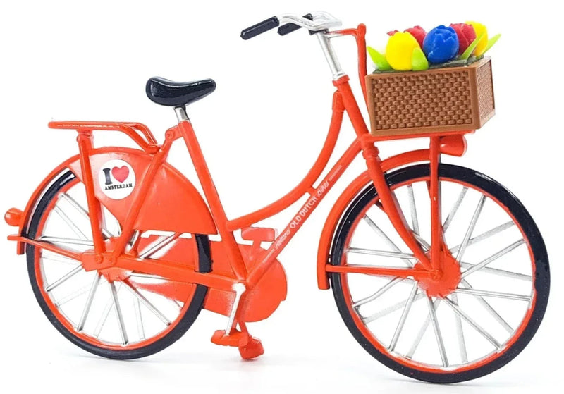 Miniatuurfiets met Tulpen