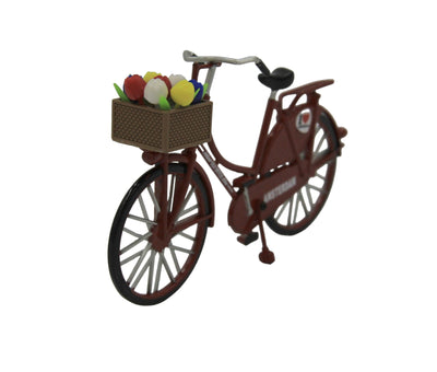 Miniatuur Rode Fiets met Tulpen