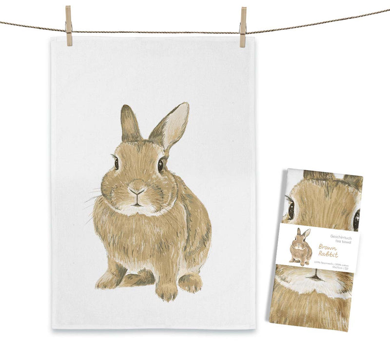 Tea Towel - Brown Rabbit