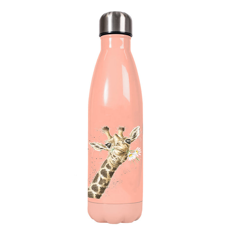 Water Bottle - Giraffe - Flowers