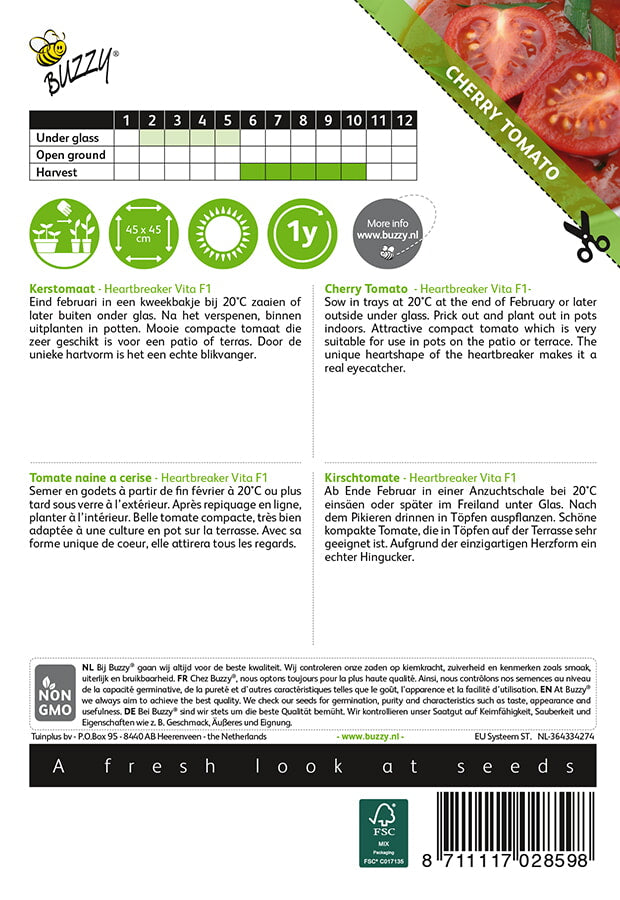 Cherrytomaat - Heartbreaker Vita F1 - 10 Zaden