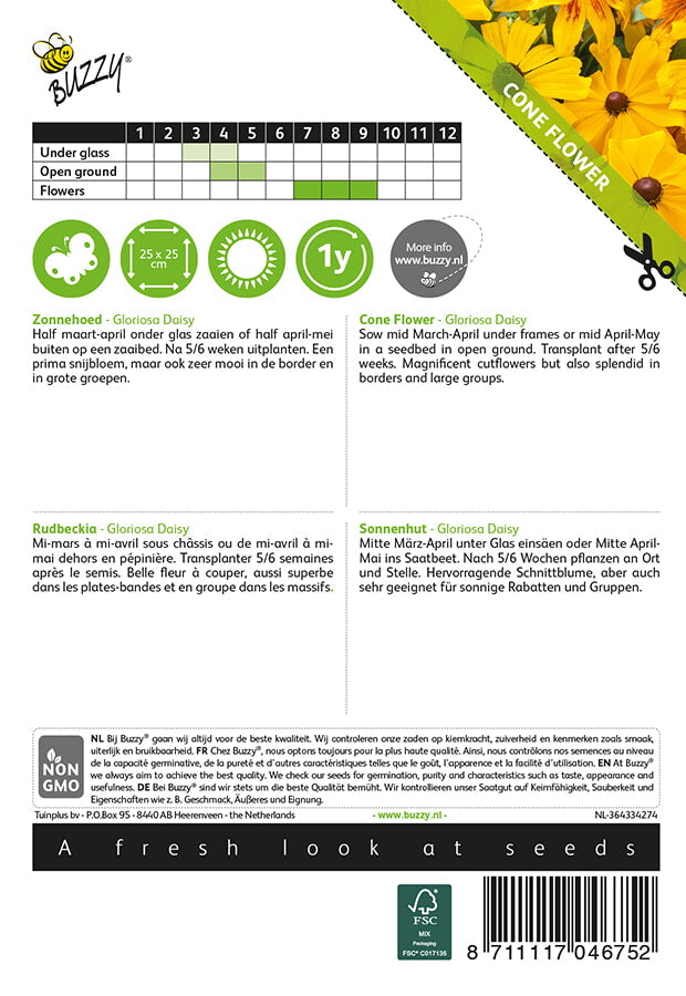Zonnehoed - Gloriosa Daisy - 0,5g