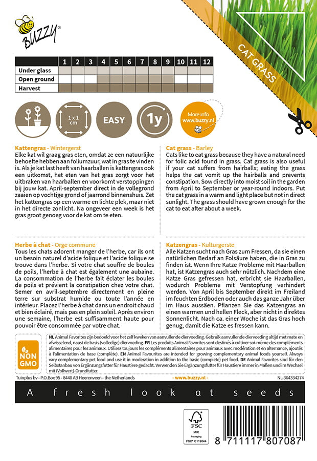 Katzengras - Wintergerst - 20g