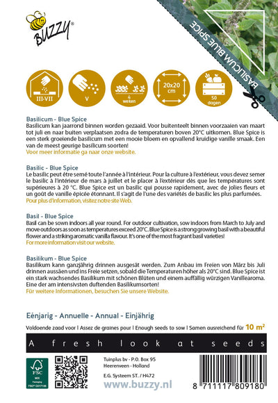 Basilicum - Blauwe Kruiden - 0,5g
