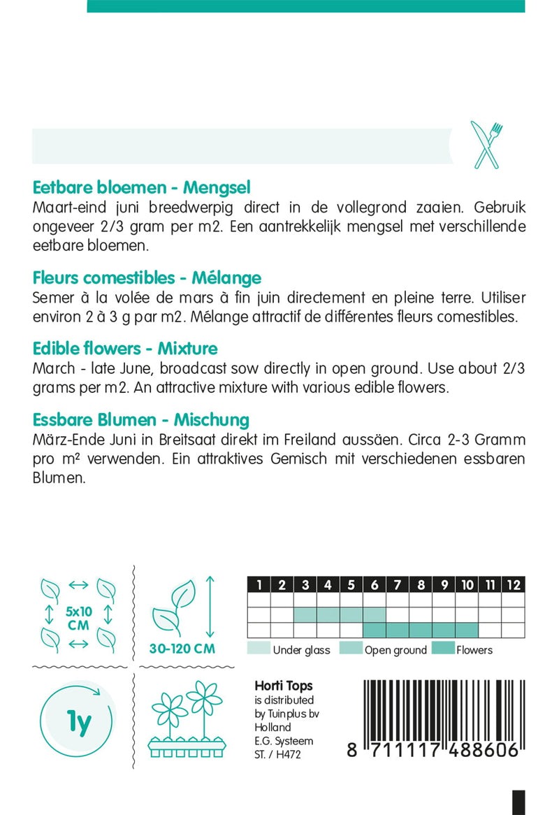 Eetbare Bloemen - Mengsel - 5g