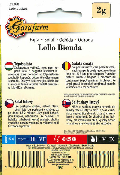 Salata Verde - Lollo Bionda - 2g