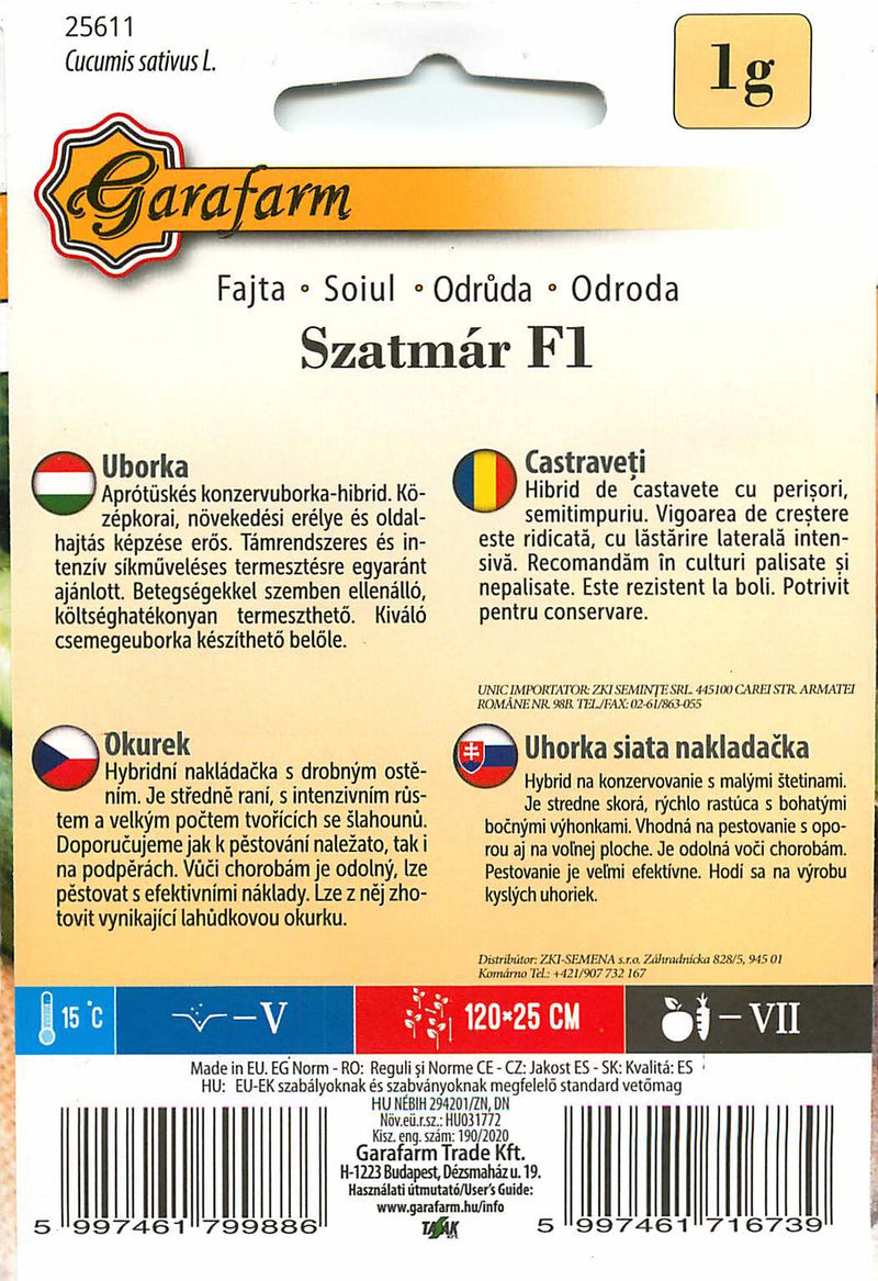 Komkommer - Szatmár F1 - 1g