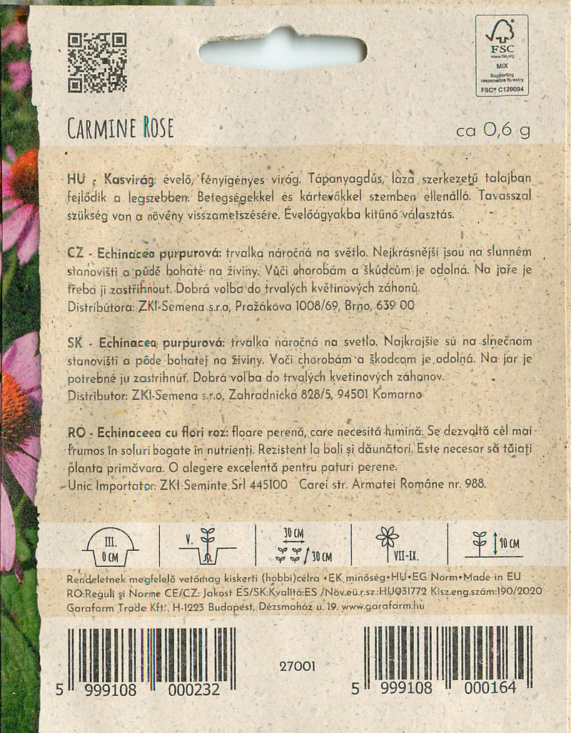 Échinacée - Rose Carmin - 0,6g