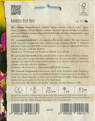 Lavanda francese - Bandera Deep Rose - 10 semi