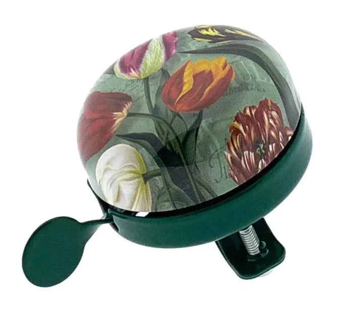 Bicycle Bell with Green Tulips