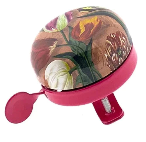 Bicycle Bell with Pink Tulips