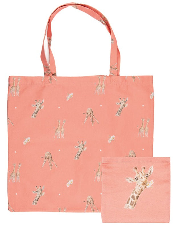 Sac Shopping Pliable - Girafe - Flowers