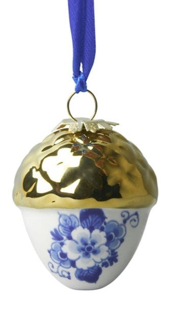 Kerst Versiering - Eikel met Goud Deco