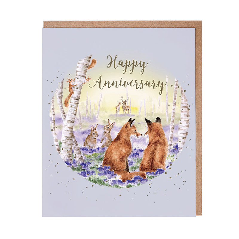 Tarjeta de aniversario - Bluebell Woods